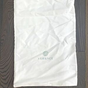 Versace White Flannel Drawstring Dust Bag Replacement Authentic 22" X 12.5"